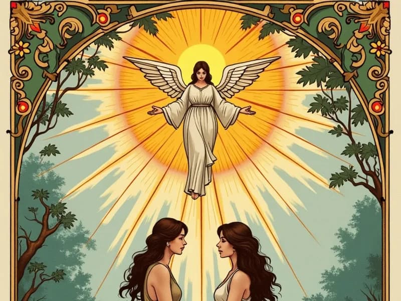 Gli Amanti — tarocco, illustrazione