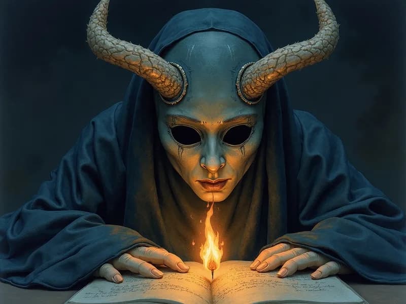 Il Diavolo — tarocco, illustrazione