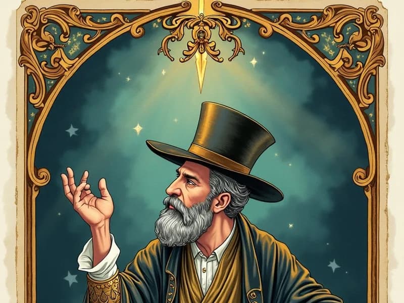 Il Mago — tarocco, illustrazione