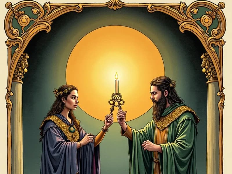 Il Papa — tarocco, illustrazione