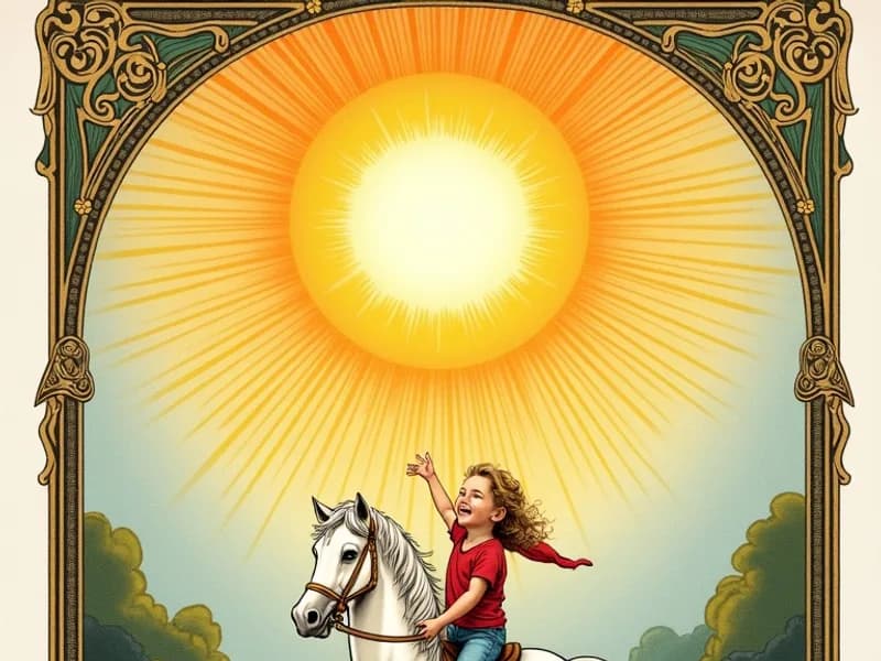 Il Sole — tarocco, illustrazione