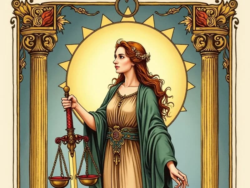 La Giustizia — tarocco, illustrazione