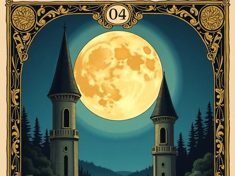 La Luna — tarocco, illustrazione