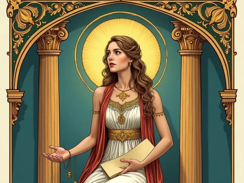La Papessa — tarocco, illustrazione