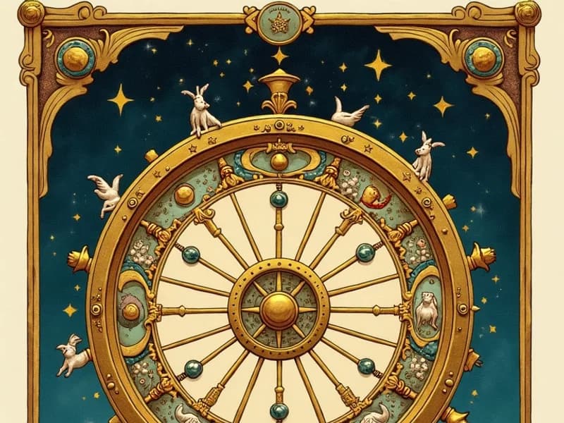 La Ruota della Fortuna — tarocco, illustrazione