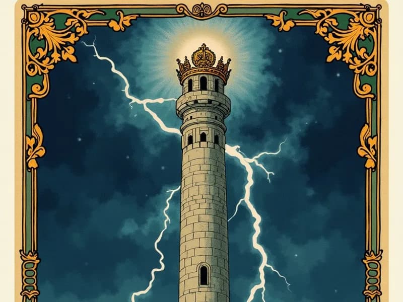 La Torre — tarocco, illustrazione