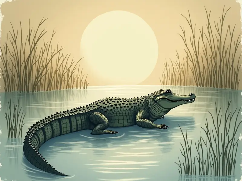 Illustrazione del sogno: alligatore