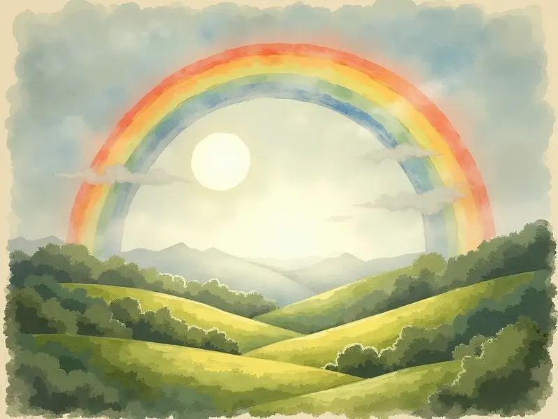 Illustrazione del sogno: arcobaleno