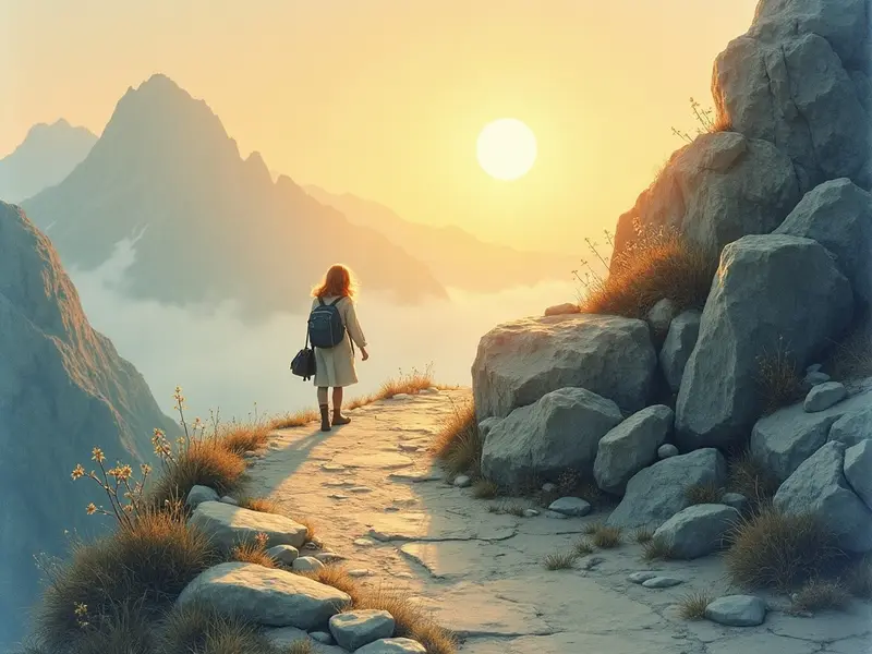Illustrazione del sogno: arrampicata
