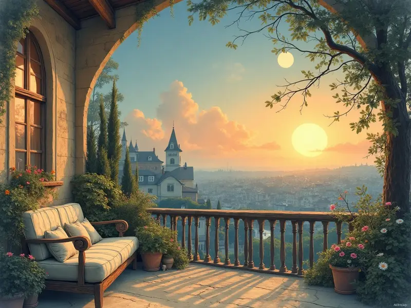 Illustrazione del sogno: balcone