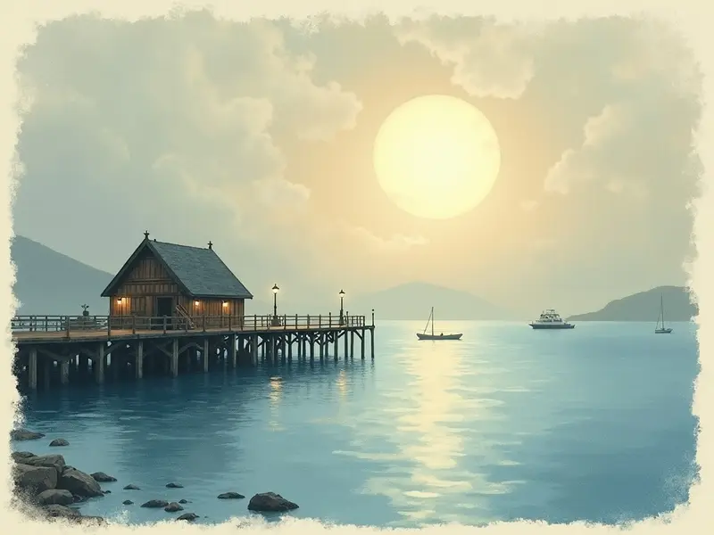 Illustrazione del sogno: banchina