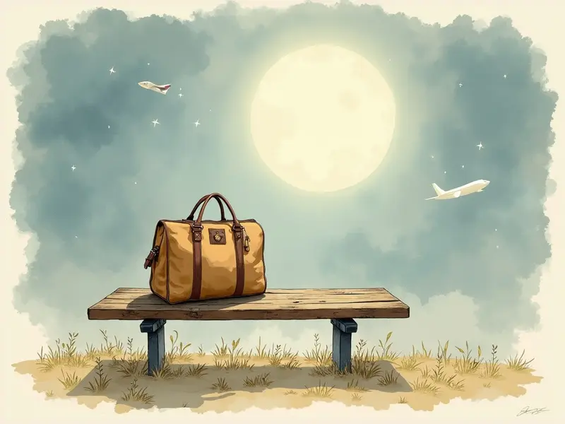 Illustrazione del sogno: borsone da viaggio vecchio