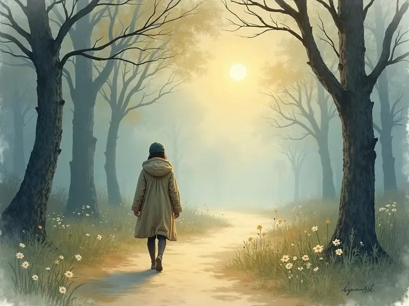 Illustrazione del sogno: camminare