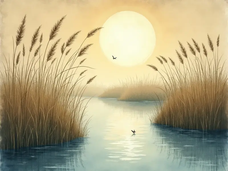 Illustrazione del sogno: canneto palustre