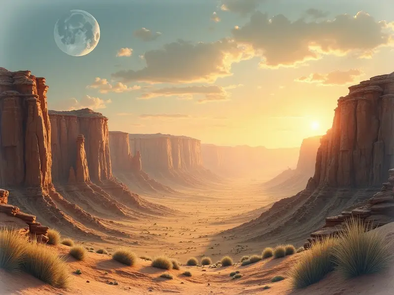 Illustrazione del sogno: canyon