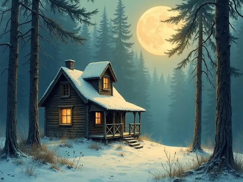 Illustrazione del sogno: casa del guardaboschi