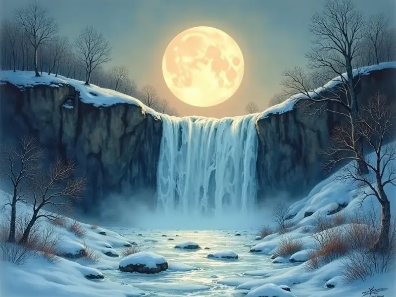 Illustrazione del sogno: cascata di ghiaccio