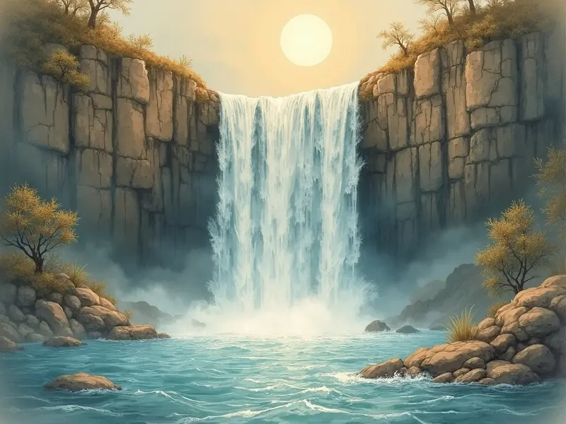 Illustrazione del sogno: cascata