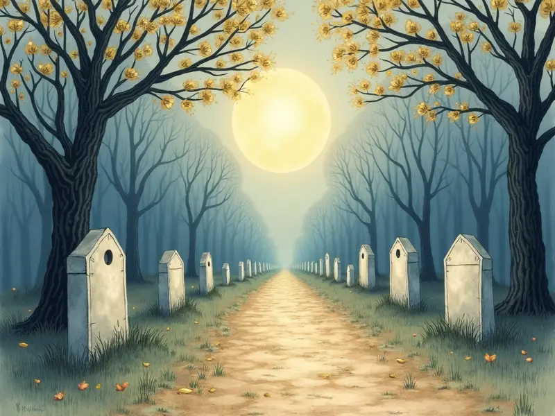 Illustrazione del sogno: cimitero