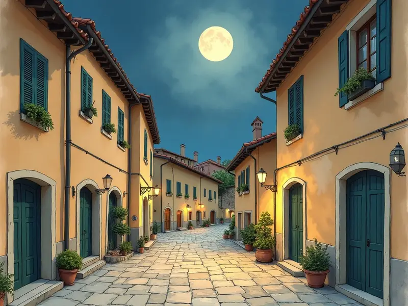 Illustrazione del sogno: cittadina