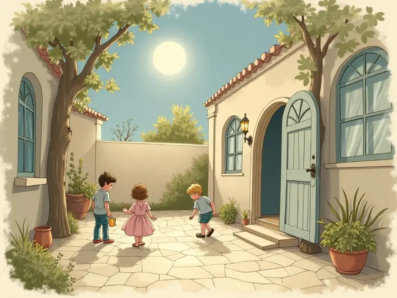 Illustrazione del sogno: cortile