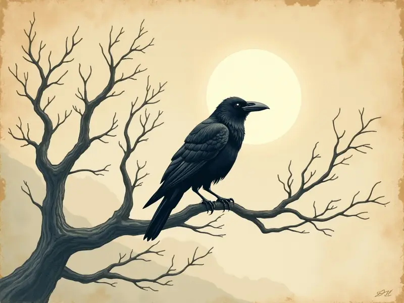 Illustrazione del sogno: corvo imperiale blu
