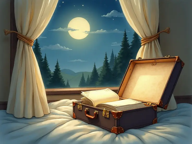 Illustrazione del sogno: disfare le valigie