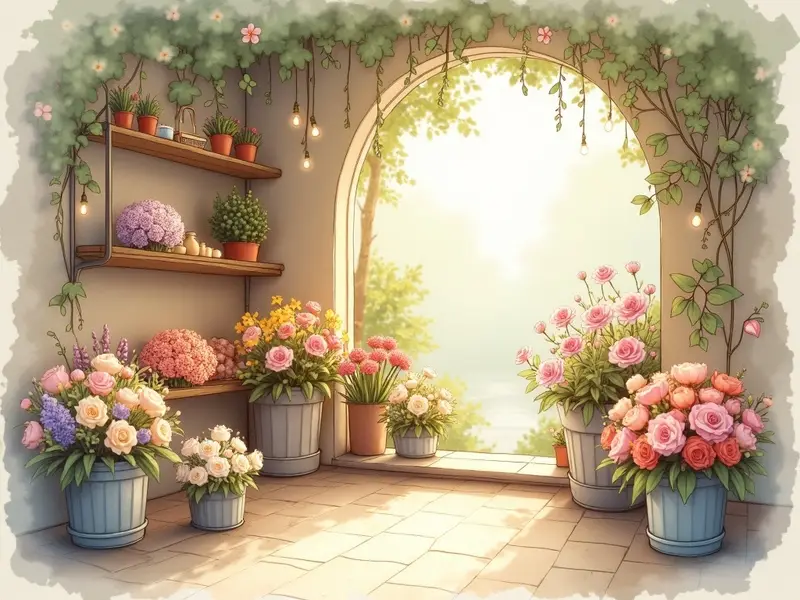 Illustrazione del sogno: fioraio