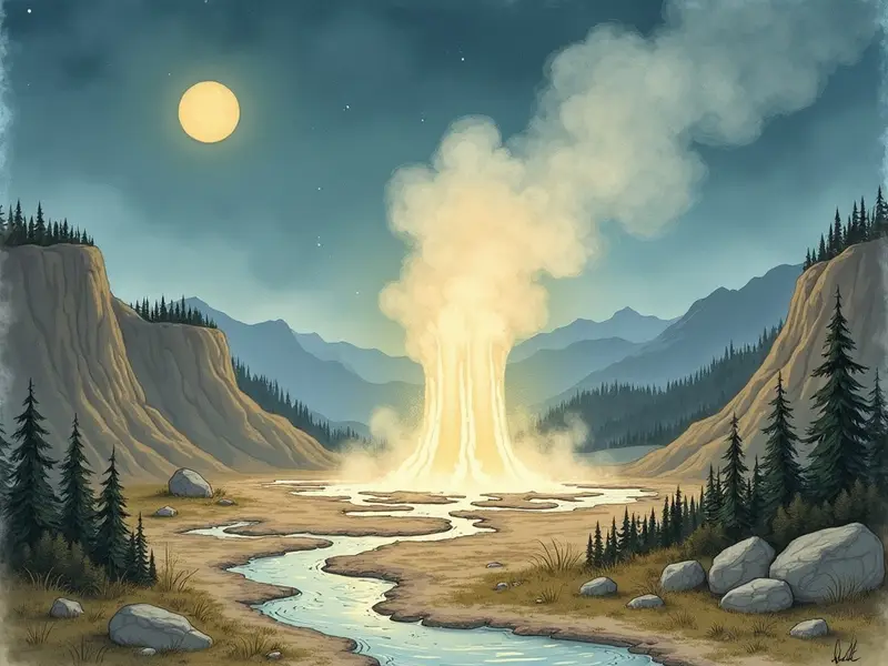 Illustrazione del sogno: geyser