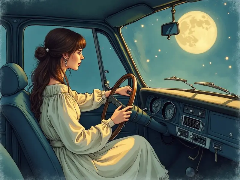 Illustrazione del sogno: guidare l'auto