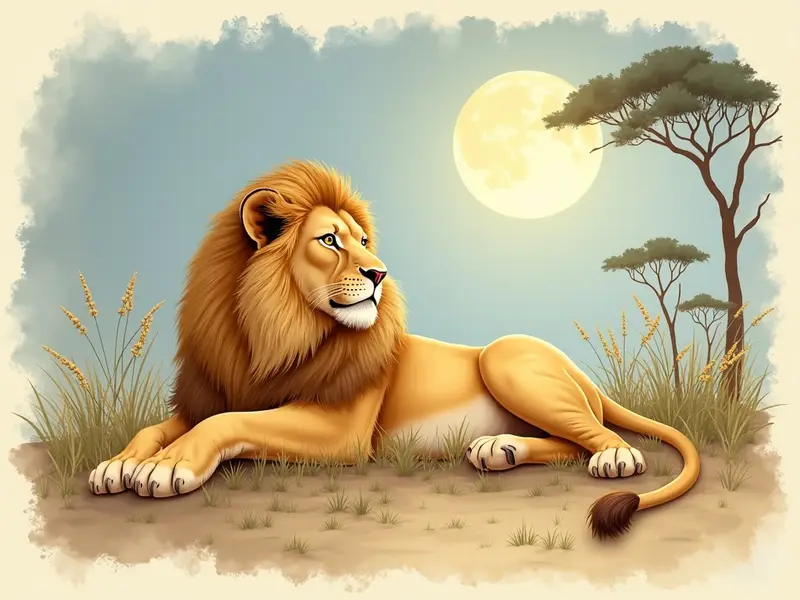 Illustrazione del sogno: leone