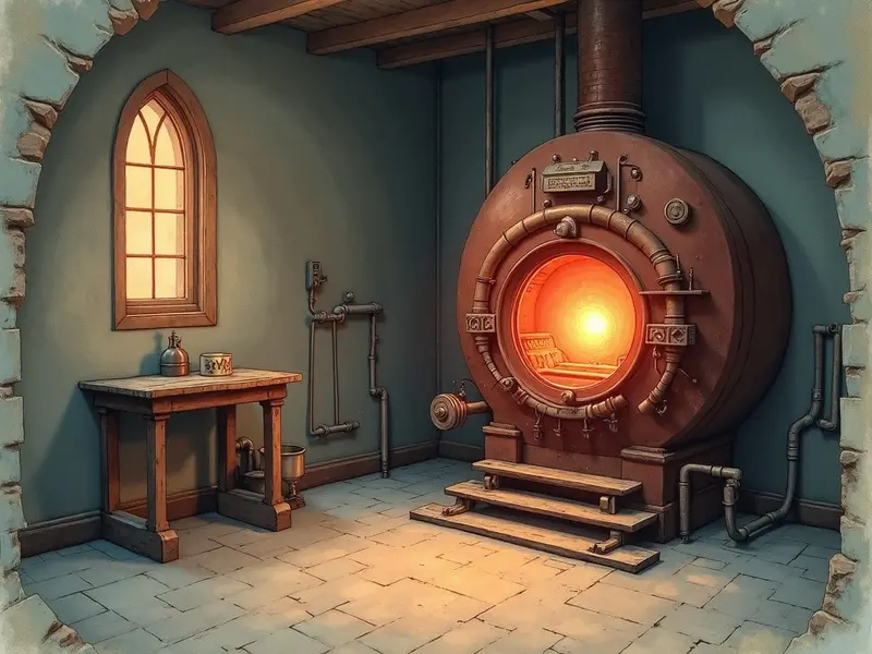 Illustrazione del sogno: locale caldaia