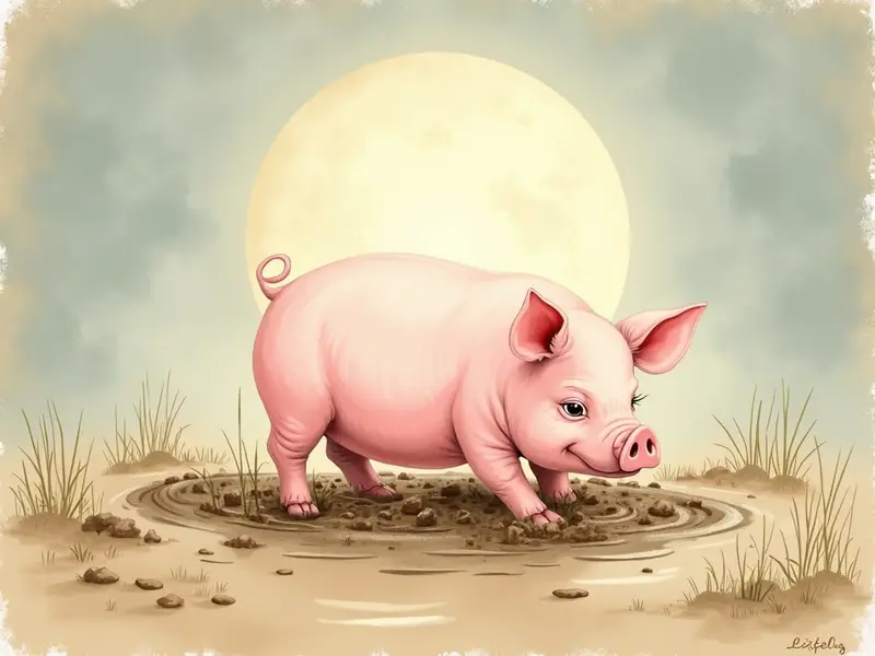 Illustrazione del sogno: maiale