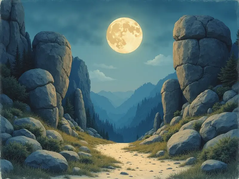 Illustrazione del sogno: massi