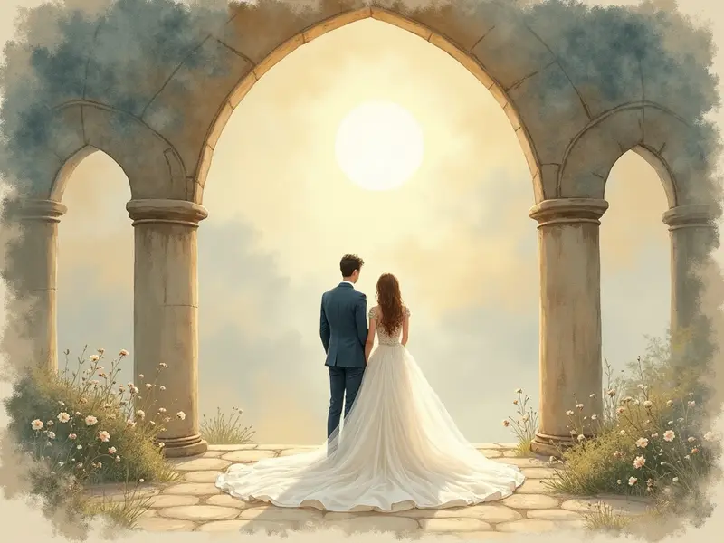 Illustrazione del sogno: matrimonio vecchio