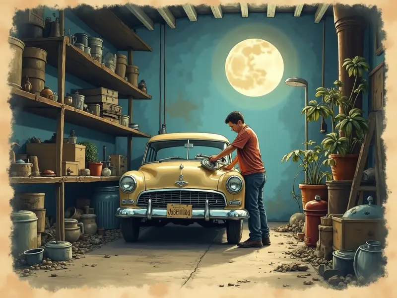 Illustrazione del sogno: officina allagata