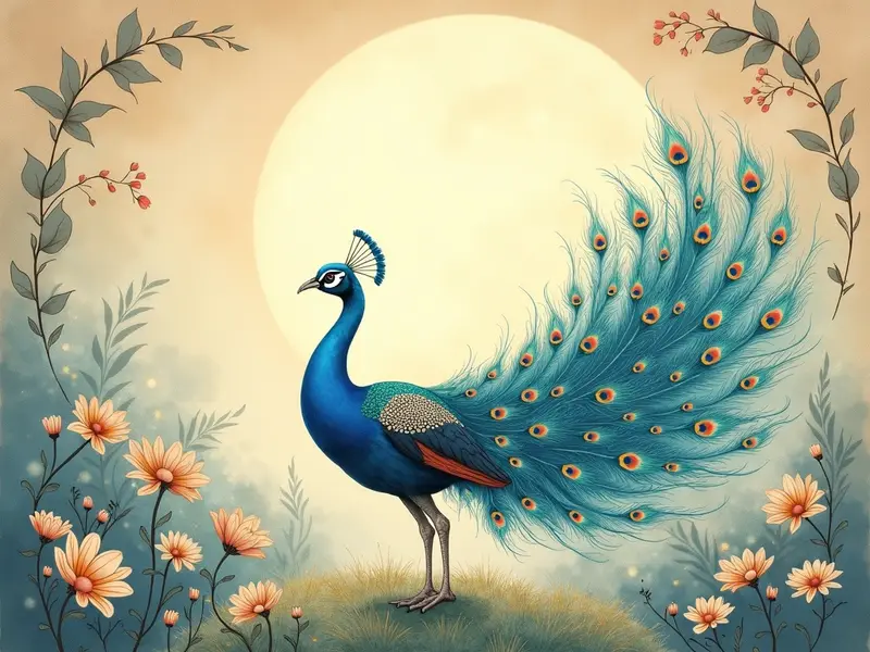 Illustrazione del sogno: pavone