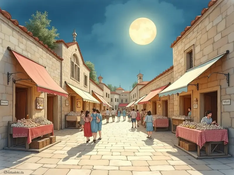 Illustrazione del sogno: piazza del mercato