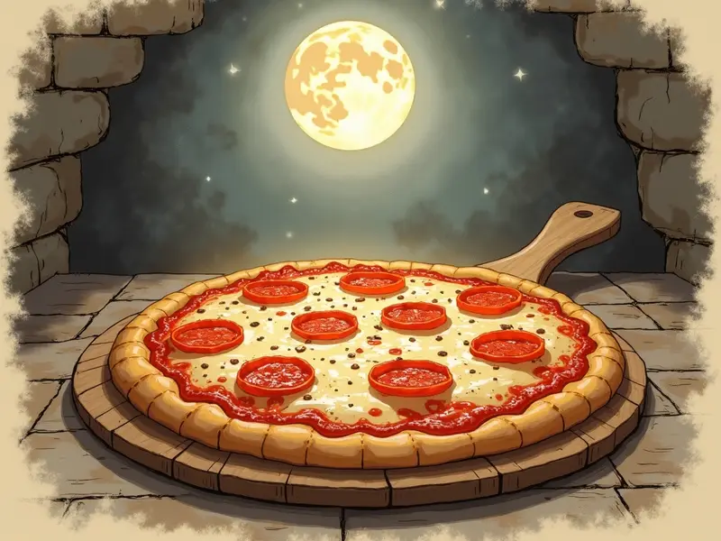 Illustrazione del sogno: pizza