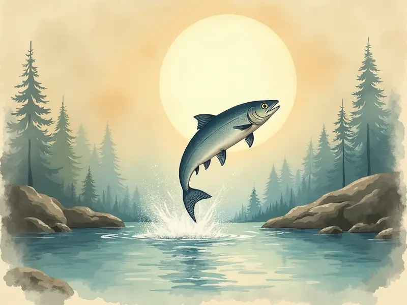 Illustrazione del sogno: salmone