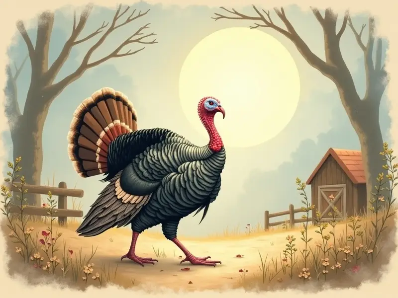 Illustrazione del sogno: tacchino blu