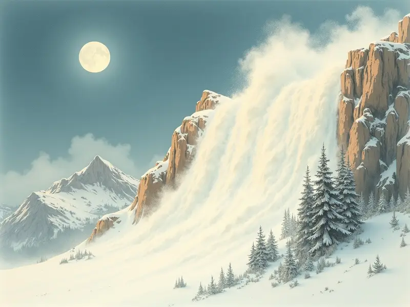 Illustrazione del sogno: valanga