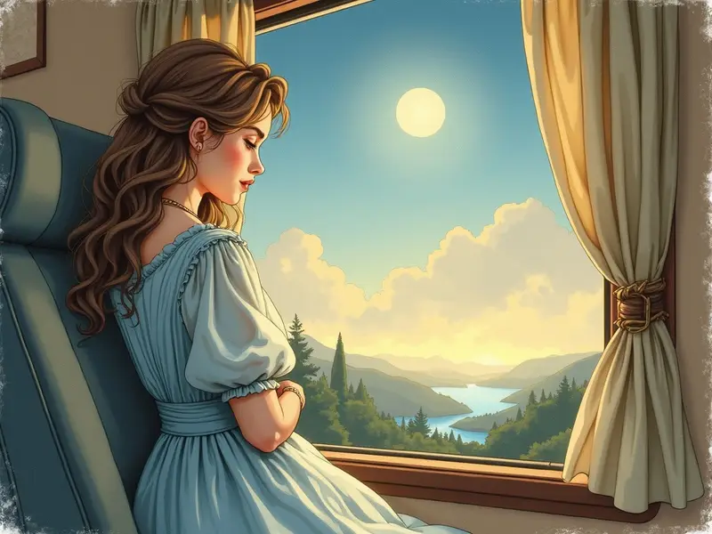 Illustrazione del sogno: viaggiare in treno per strada