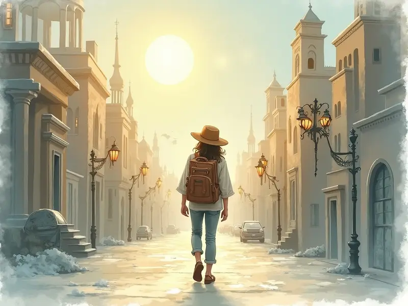 Illustrazione del sogno: viaggiare