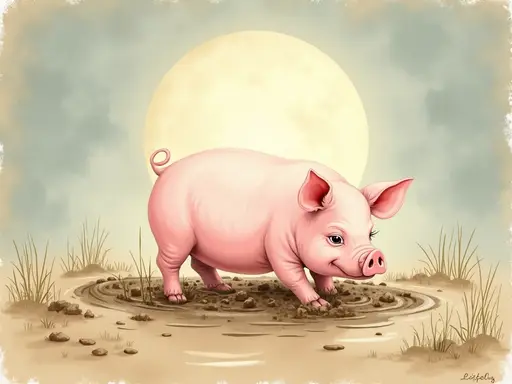 Illustrazione del sogno: maiale