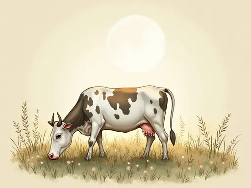 Illustrazione del sogno: mucca
