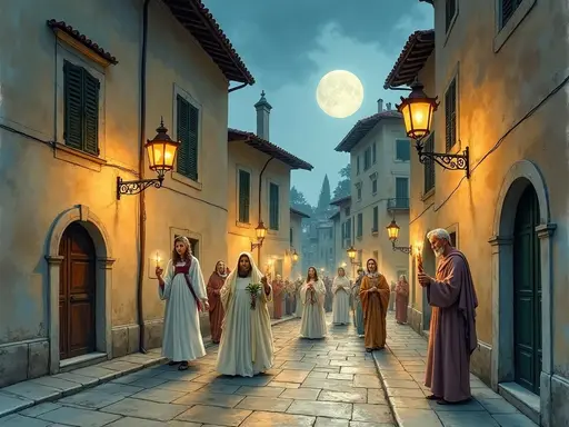 Illustrazione del sogno: processione